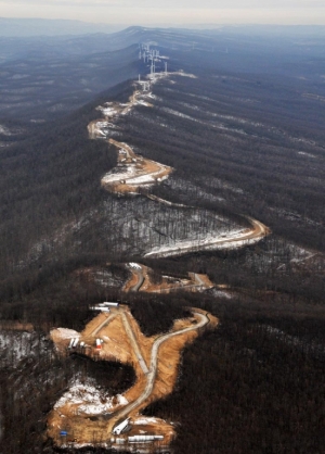 AES_Laurel_Mtn_-_Facing_south_looking_at_ridge_line_location_of_61_turbine_wind_